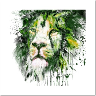 Lion Face Closeup Posters and Art